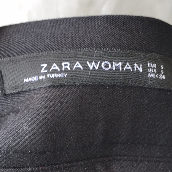 ZARA Woman Asymmetrical Black Skirt with Zipper - Picture 6 of 6